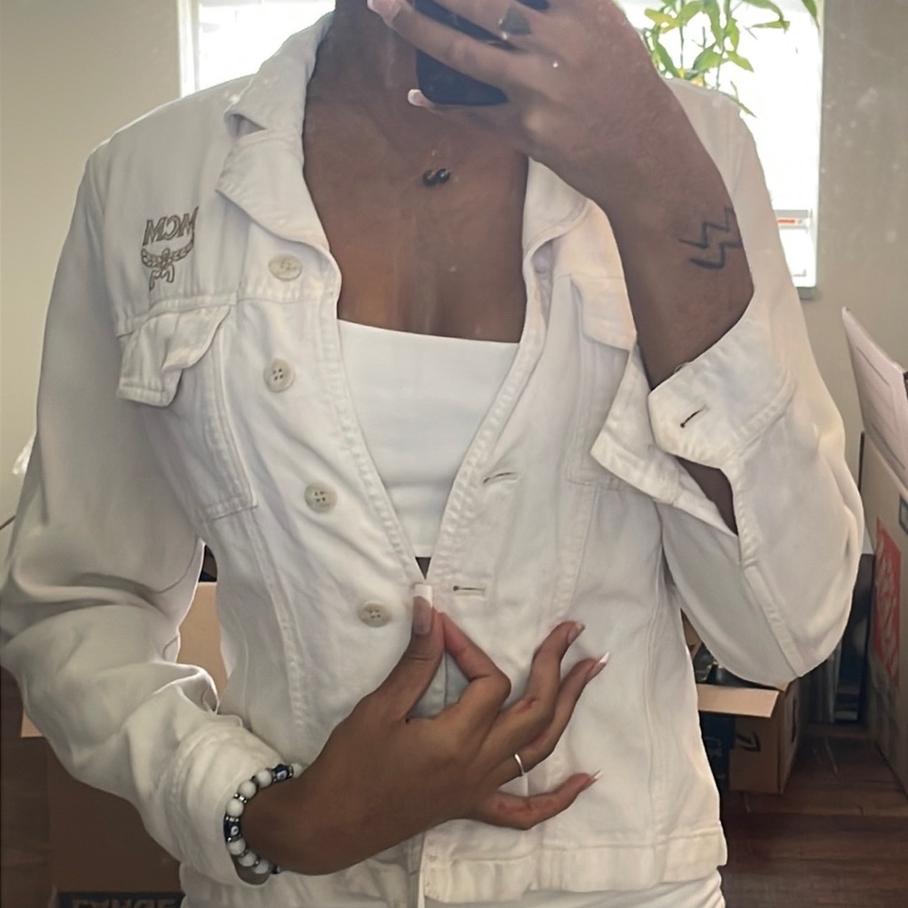 ✨🤍MCM White Denim Jacket🤍✨